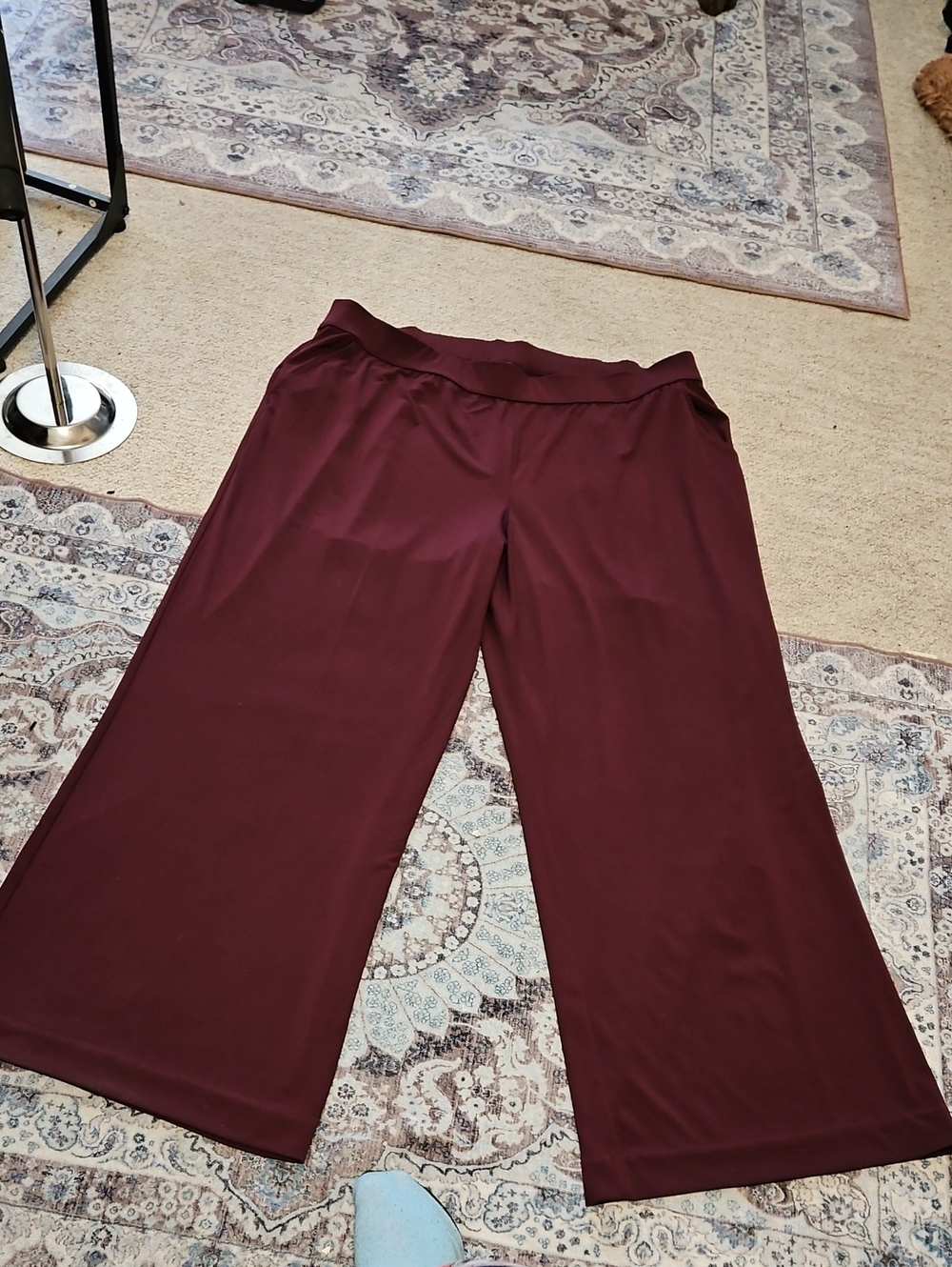 Lane Bryant Wide-Leg Pants in Burgundy